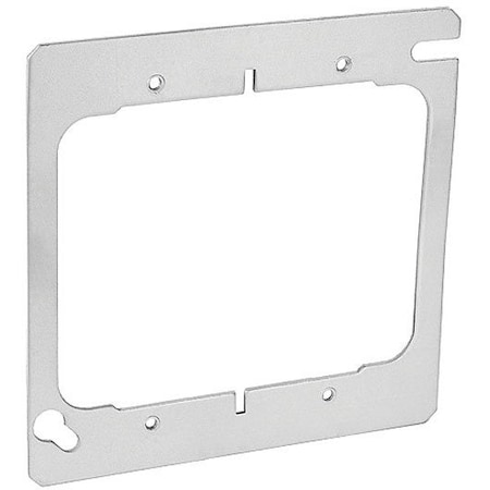 Southwire Device Ring, 2 Gangs, Galvanized Steel, Square Box Type 52C20A